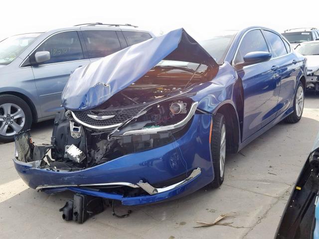 1C3CCCAB2FN538611 - 2015 CHRYSLER 200 LIMITE BLUE photo 2