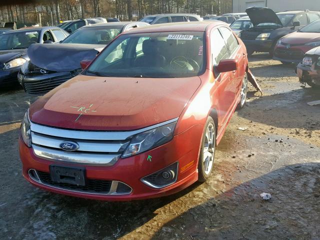 3FAHP0DC0AR293697 - 2010 FORD FUSION SPO RED photo 2