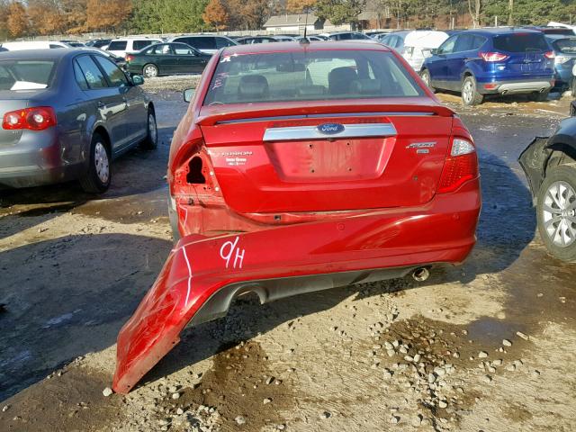 3FAHP0DC0AR293697 - 2010 FORD FUSION SPO RED photo 9