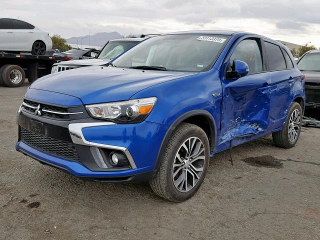 JA4AP3AW0JU014375 - 2018 MITSUBISHI OUTLANDER BLUE photo 2