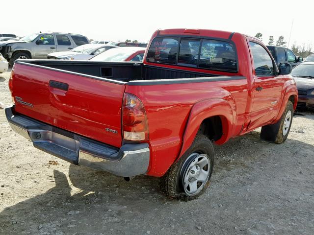5TEPX42N36Z252764 - 2006 TOYOTA TACOMA RED photo 4
