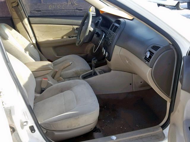 KNAFE121985508423 - 2008 KIA SPECTRA EX WHITE photo 5