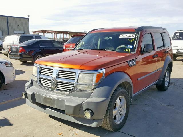 1D8GT28K58W191495 - 2008 DODGE NITRO SXT ORANGE photo 2