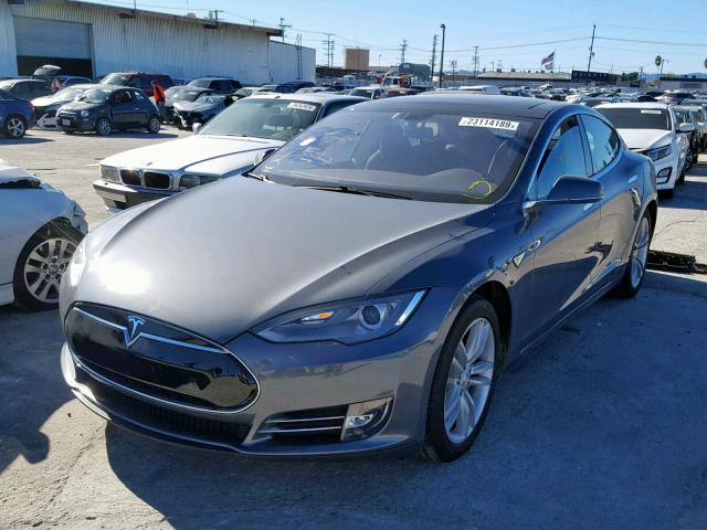 5YJSA1CN5DFP20081 - 2013 TESLA MODEL S SILVER photo 2