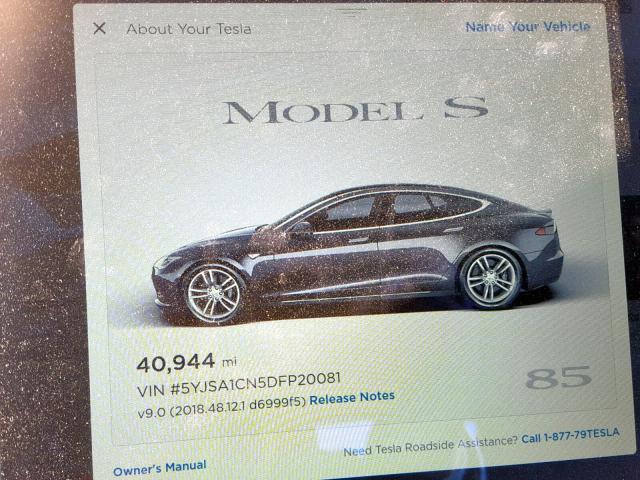 5YJSA1CN5DFP20081 - 2013 TESLA MODEL S SILVER photo 8