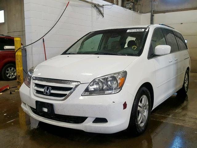 5FNRL38437B055318 - 2007 HONDA ODYSSEY EX WHITE photo 2