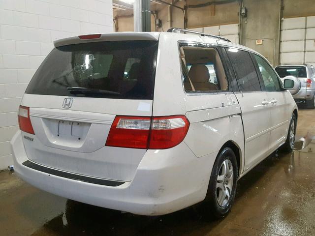 5FNRL38437B055318 - 2007 HONDA ODYSSEY EX WHITE photo 4