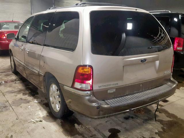 2FMDA58482BB66864 - 2002 FORD WINDSTAR L TAN photo 3