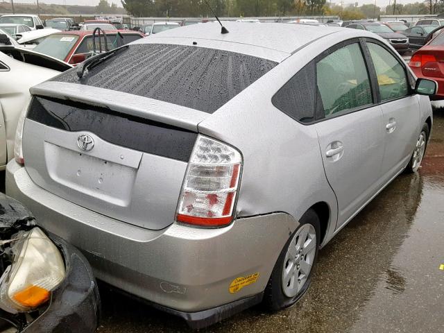 JTDKB20U267070682 - 2006 TOYOTA PRIUS SILVER photo 4