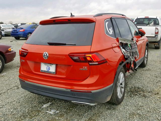 3VV2B7AX4JM154363 - 2018 VOLKSWAGEN TIGUAN SE ORANGE photo 4