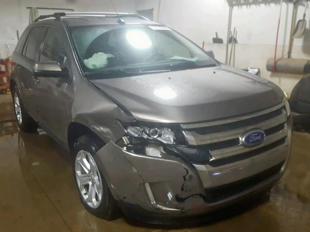 2FMDK3JC7EBA45525 - 2014 FORD EDGE SEL BROWN photo 1