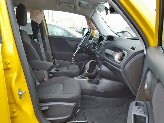 ZACCJABB0HPG43923 - 2017 JEEP RENEGADE L 黄色 照片 5
