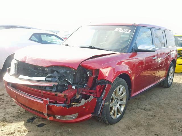 2FMHK6DC2BBD06957 - 2011 FORD FLEX LIMIT RED photo 2