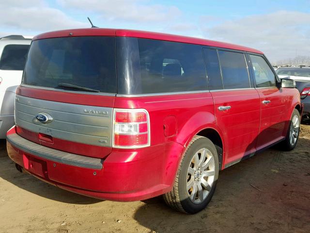 2FMHK6DC2BBD06957 - 2011 FORD FLEX LIMIT RED photo 4