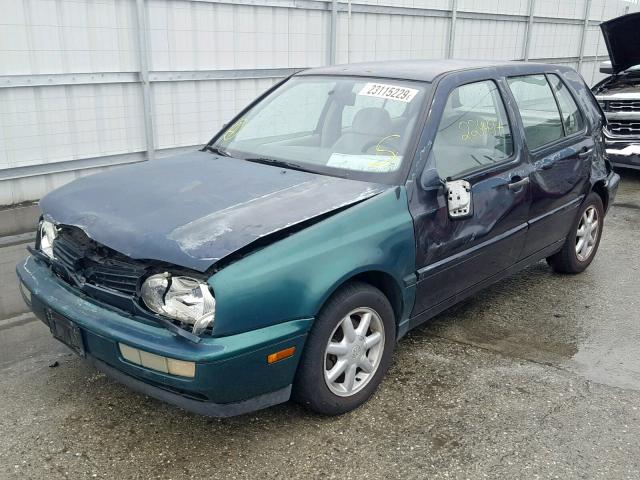 3VWFA81HXWM245420 - 1998 VOLKSWAGEN GOLF GL GREEN photo 2