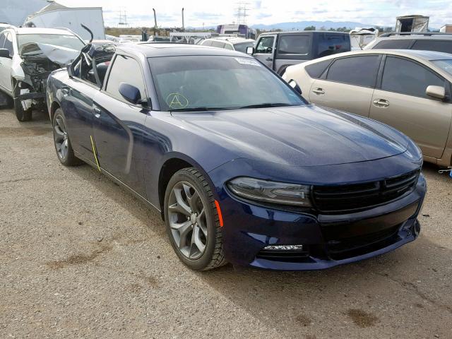 2C3CDXHG6FH722500 - 2015 DODGE CHARGER SX BLUE photo 1