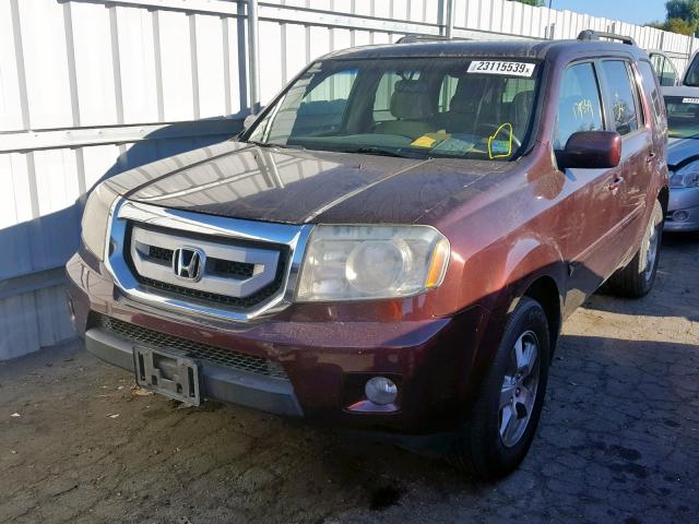 5FNYF38469B016888 - 2009 HONDA PILOT EX PURPLE photo 2