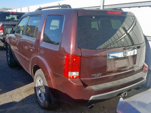 5FNYF38469B016888 - 2009 HONDA PILOT EX PURPLE photo 3