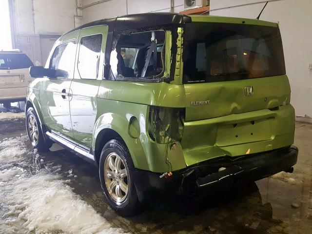 5J6YH28708L001064 - 2008 HONDA ELEMENT EX GREEN photo 3