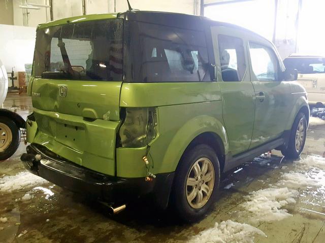 5J6YH28708L001064 - 2008 HONDA ELEMENT EX GREEN photo 4