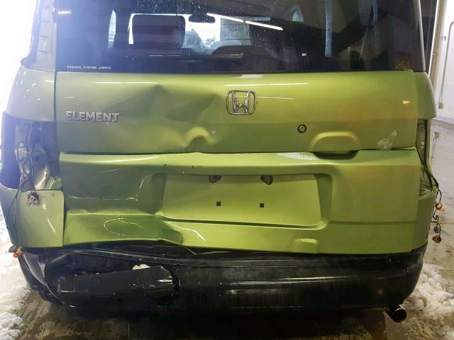 5J6YH28708L001064 - 2008 HONDA ELEMENT EX GREEN photo 9