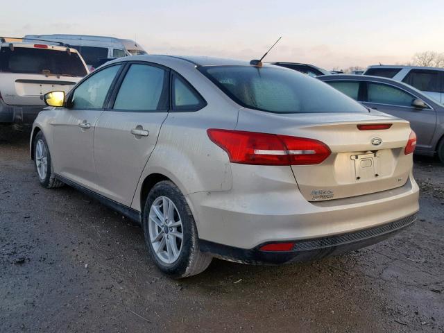 1FADP3F25JL210199 - 2018 FORD FOCUS SE GOLD photo 3