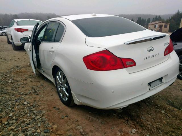 JN1CV6AR7DM354873 - 2013 INFINITI G37 WHITE photo 3