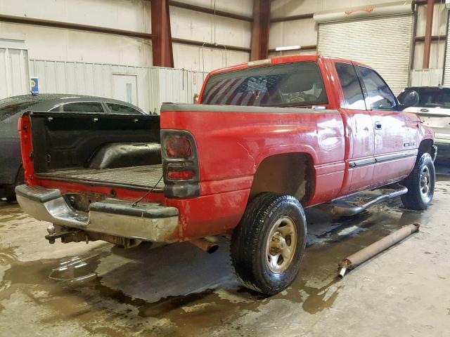 3B7HF13Z5YG121597 - 2000 DODGE RAM 1500 RED photo 4