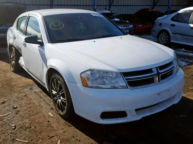 1C3CDZCB9CN291175 - 2012 DODGE AVENGER SX WHITE photo 1