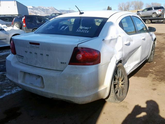 1C3CDZCB9CN291175 - 2012 DODGE AVENGER SX WHITE photo 4