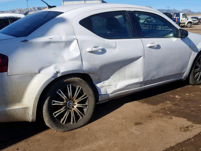 1C3CDZCB9CN291175 - 2012 DODGE AVENGER SX WHITE photo 9
