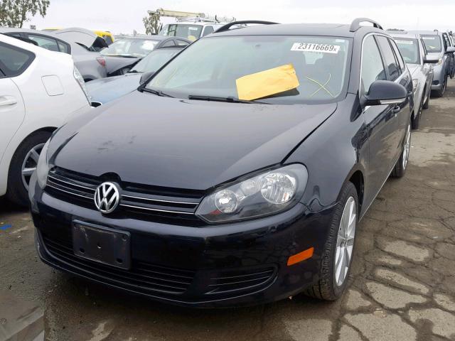 3VWPL7AJXEM603819 - 2014 VOLKSWAGEN JETTA TDI BLACK photo 2