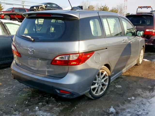 JM1CW2DL4C0121792 - 2012 MAZDA 5 SILVER photo 4