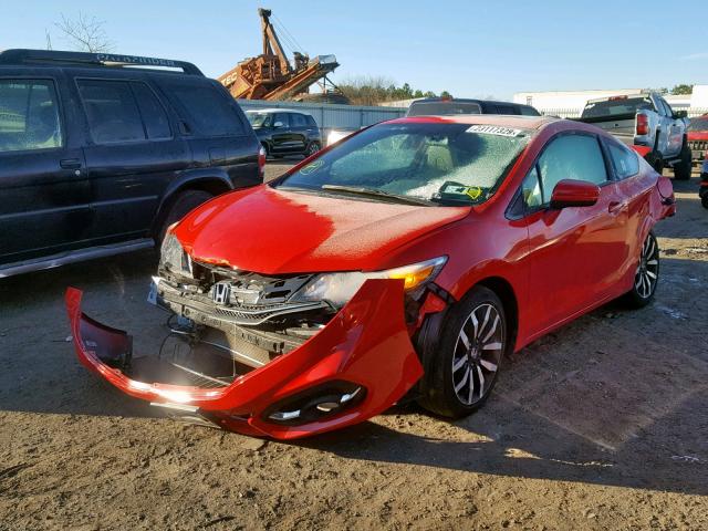 2HGFG3B08EH500125 - 2014 HONDA CIVIC EXL RED photo 2