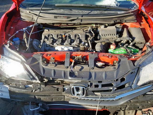 2HGFG3B08EH500125 - 2014 HONDA CIVIC EXL RED photo 7