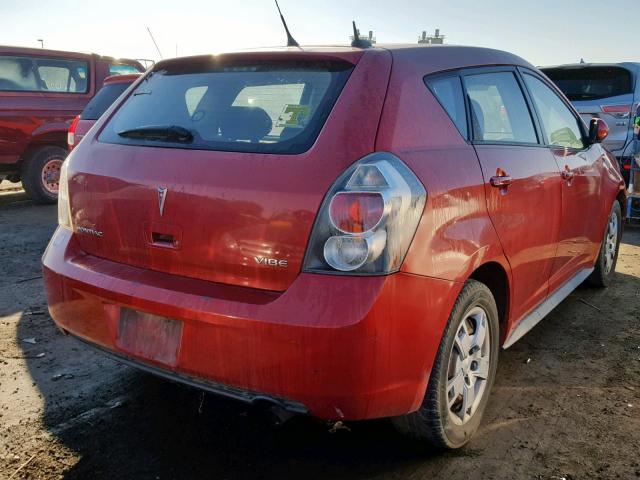 5Y2SP67089Z411152 - 2009 PONTIAC VIBE RED photo 4