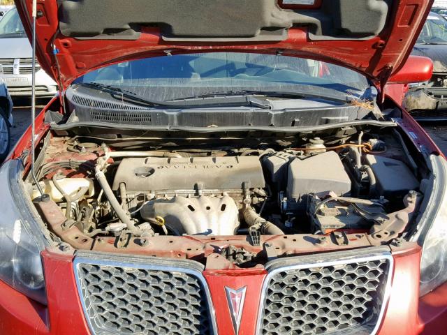 5Y2SP67089Z411152 - 2009 PONTIAC VIBE RED photo 7