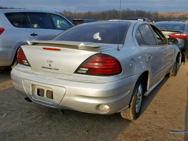 1G2NF52E84M640289 - 2004 PONTIAC GRAND AM S SILVER photo 4