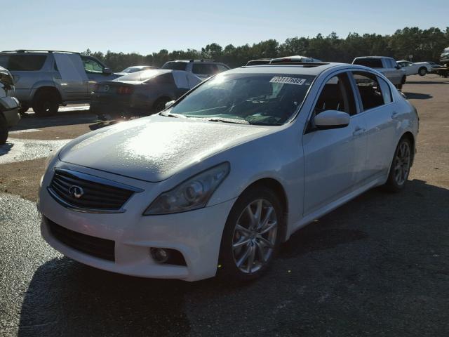 JN1CV6AP6CM930370 - 2012 INFINITI G37 BASE WHITE photo 2