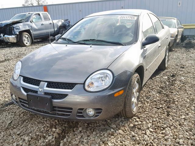 1B3ES56CX5D186758 - 2005 DODGE NEON SXT GRAY photo 2