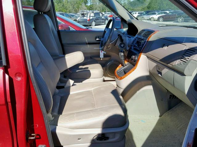 KNDUP132156698820 - 2005 KIA SEDONA EX RED photo 5