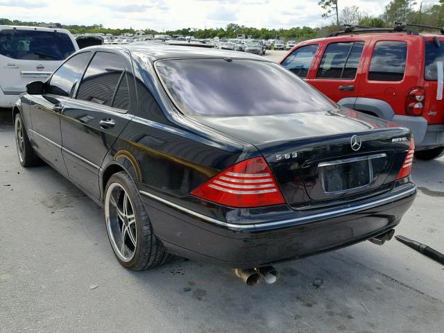 WDBNG75J71A144425 - 2001 MERCEDES-BENZ S 500 BLACK photo 3