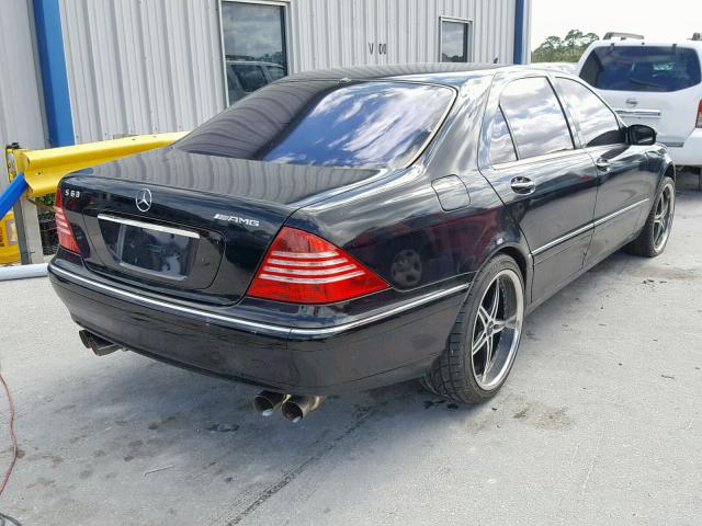 WDBNG75J71A144425 - 2001 MERCEDES-BENZ S 500 BLACK photo 4