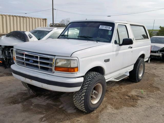 1FMEU15H6TLA97329 - 1996 FORD BRONCO U10 WHITE photo 2