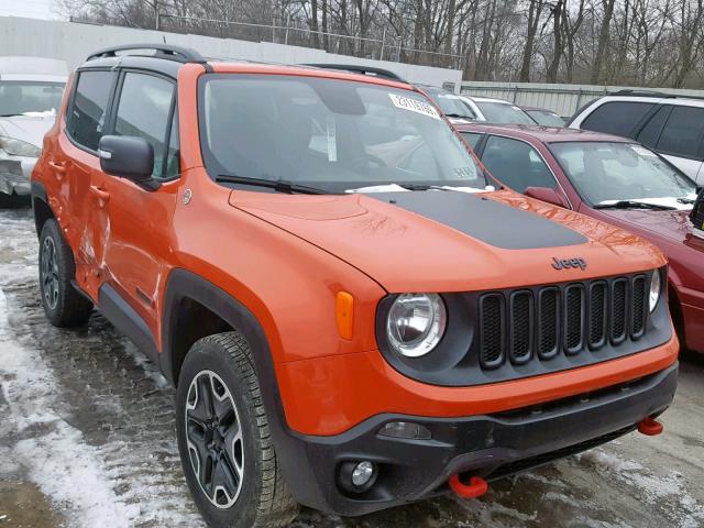 ZACCJBCT5GPD24979 - 2016 JEEP RENEGADE T ORANGE photo 1