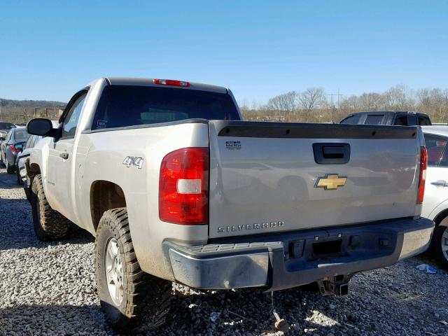 1GCEK14C27Z587317 - 2007 CHEVROLET SILVERADO TAN photo 3