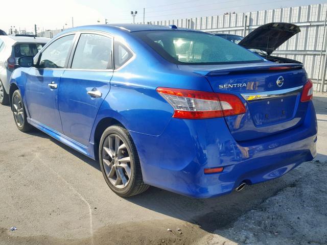 3N1AB7AP1FY260167 - 2015 NISSAN SENTRA S 蓝色 照片 3