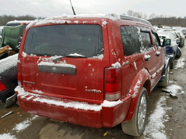 1D4PU4GK7BW529630 - 2011 DODGE NITRO HEAT RED photo 4