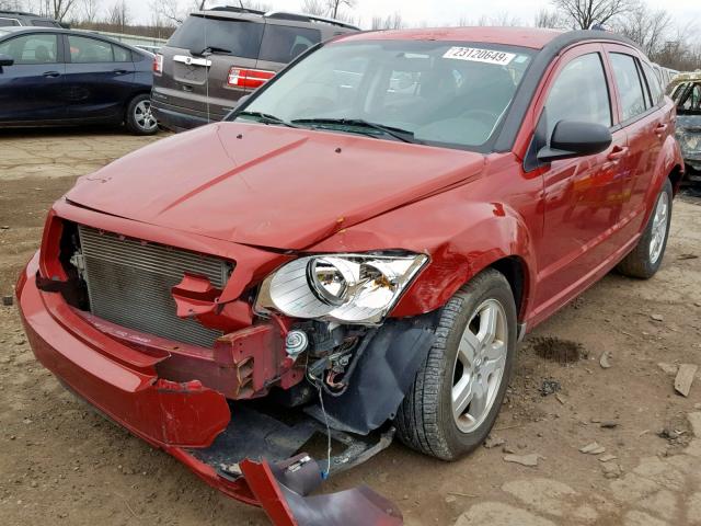 1B3HB48A19D187967 - 2009 DODGE CALIBER SX RED photo 2