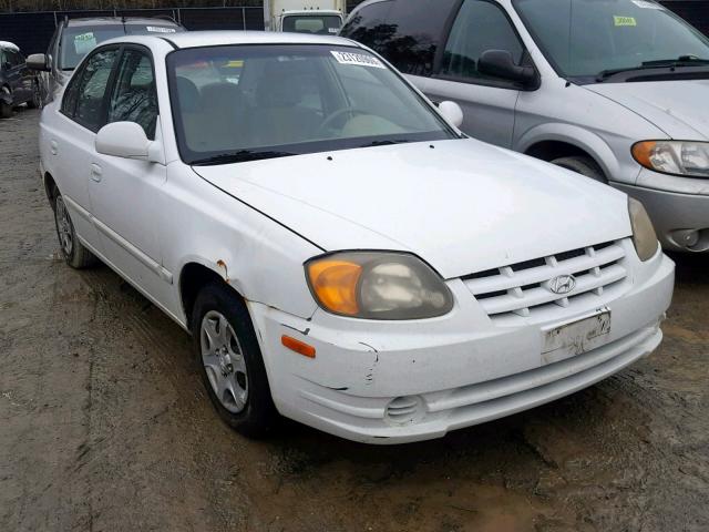 KMHCG45C44U532767 - 2004 HYUNDAI ACCENT GL WHITE photo 1